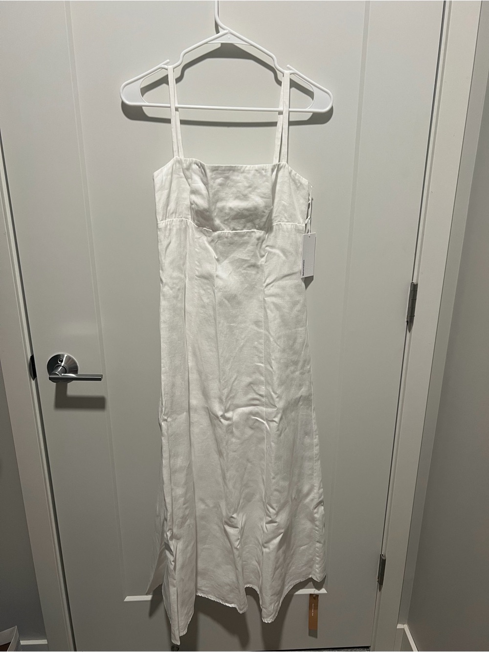 NWT Reformation Rai Linen Dress in White - Picture 4 of 8